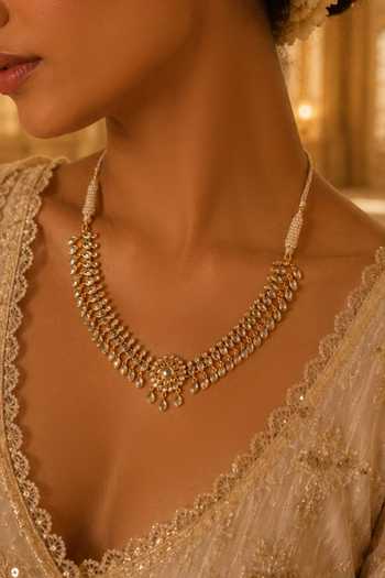 Zariin Sitara Mirror Polki Necklace 