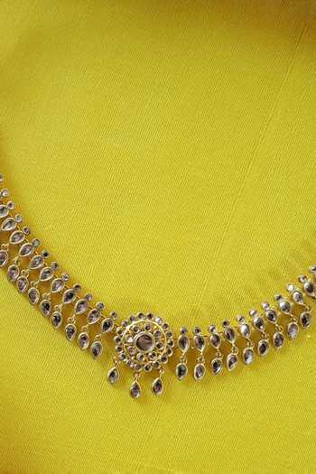 Buy Zariin White Sitara Mirror Polki Necklace Online at Aza Fashions Buy_Zariin_White Sitara Mirror Polki Necklace _Online_at_Aza_Fashions