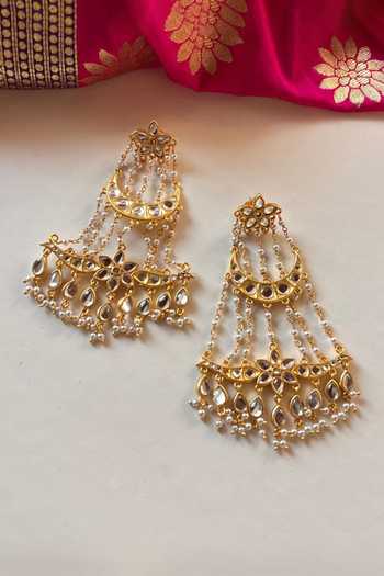 Zariin Resham Polki Embellished Earrings 
