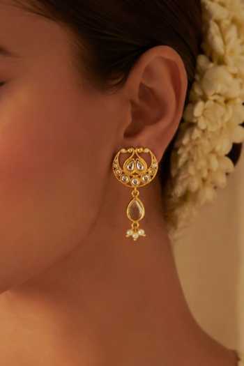 Zariin Chaand Roop Embellished Earrings 