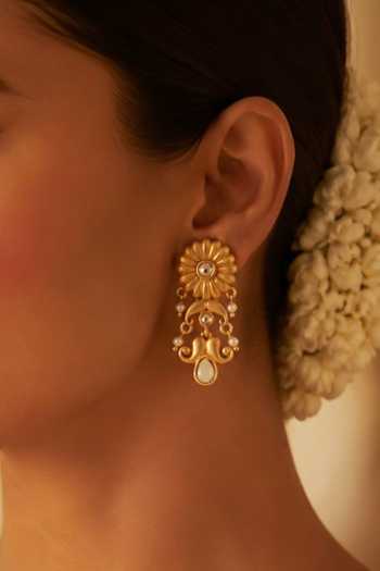 Zariin Padma Noor Polki Earrings 