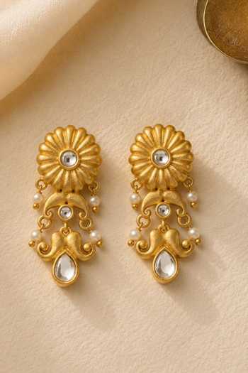 Zariin Padma Noor Polki Earrings 