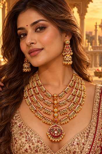 Tussya Rajmohini Kundan Necklace Set 