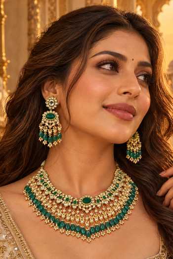 Tussya Rajkanak Kundan Necklace Set 