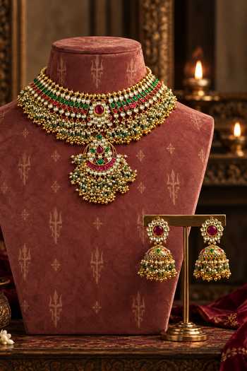 Tussya Chandrika Kundan Necklace Set 