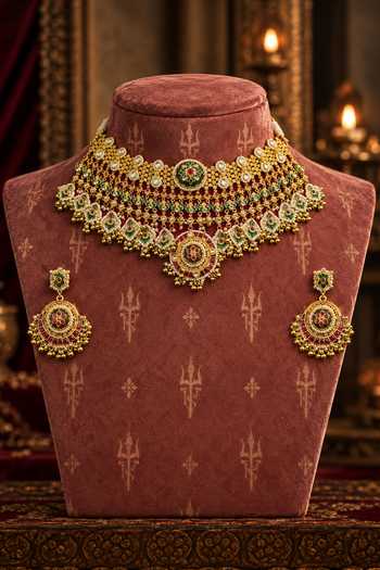 Tussya Devayani Kundan Necklace Set 