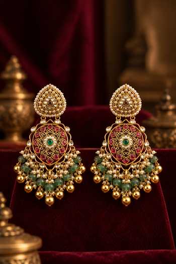 Tussya Gold Plated Suhasini Kundan Necklace Set Online at Aza Fashions Tussya_Gold Plated Suhasini Kundan Necklace Set _Online_at_Aza_Fashions