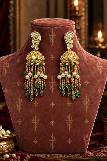 Tussya Damayanti Kundan Jhumka Earrings 