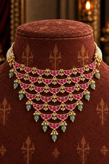 Tussya Swarna Kundan Necklace Set 