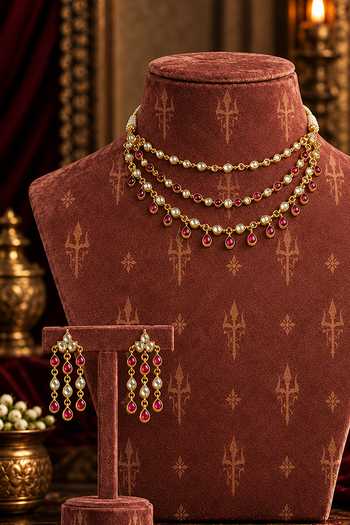 Tussya Hiranyashree Kundan Necklace Set 