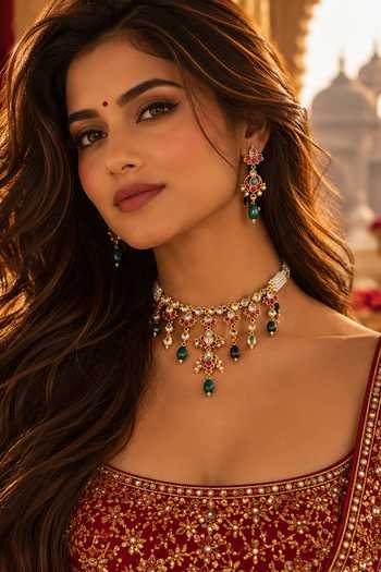Tussya Rajashree Kundan Necklace Set 