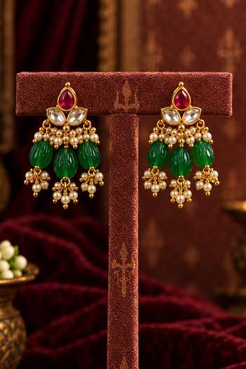 Tussya Gold Plated Rajtilak Kundan Necklace Set Online at Aza Fashions Tussya_Gold Plated Rajtilak Kundan Necklace Set _Online_at_Aza_Fashions