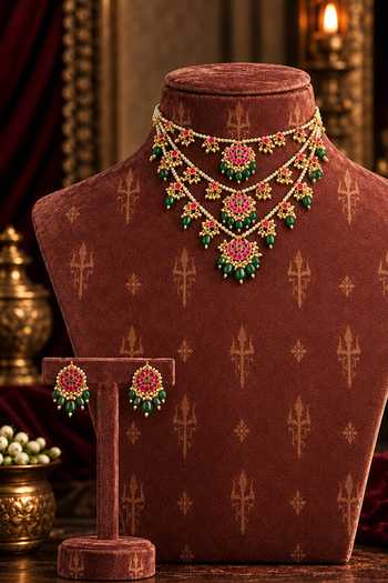 Tussya Padmalekha Kundan Necklace Set 