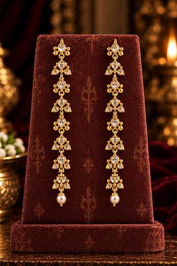 Tussya Gold Plated Padmalini Kundan Necklace Set Online at Aza Fashions Tussya_Gold Plated Padmalini Kundan Necklace Set _Online_at_Aza_Fashions