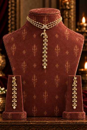 Tussya Padmalini Kundan Necklace Set 
