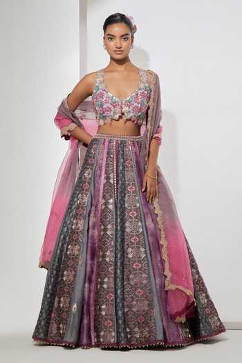 Aum By Asit And Ashima Patchwork Lehenga Set 