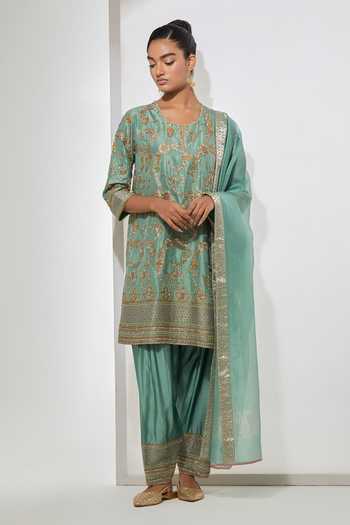 Aum By Asit And Ashima Rain Storm Embroidered Kurta Set 