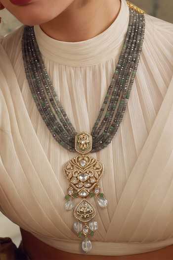 Joules By Radhika Nayvella Embellished Long Necklace Set