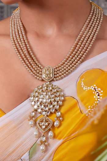 Joules By Radhika Elzara Embellished Long Necklace Set 