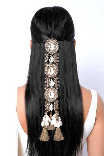 Vaidaan Nandita Shell Embroidered Hair Accessory 