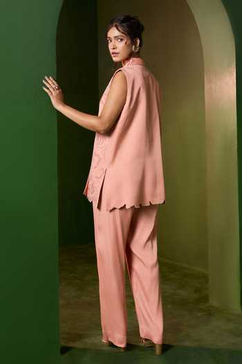 Omana By Ranjana Bothra Arabella Embroidered Blazer & Trouser Set 