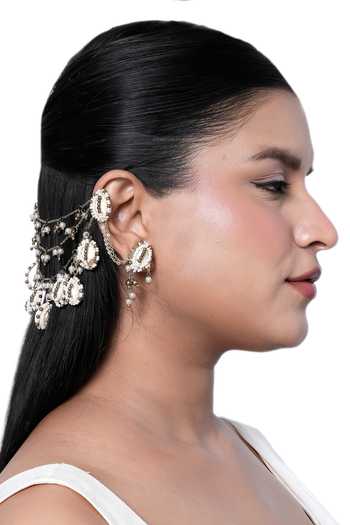 Vaidaan Rupali Shell Earchain Earrings 
