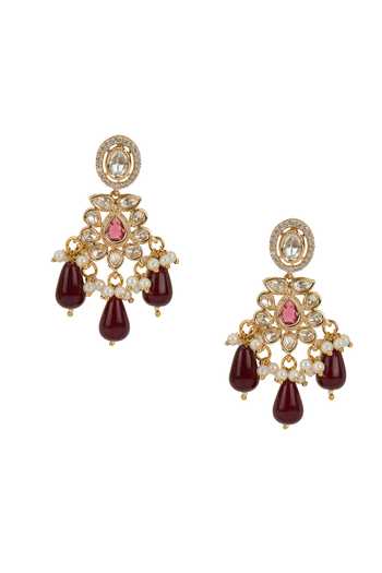 Buy Nazaakat By Samara Singh Gold Plated Embellished Pendant Necklace Set Buy_Nazaakat By Samara Singh_Gold Plated Embellished Pendant Necklace Set