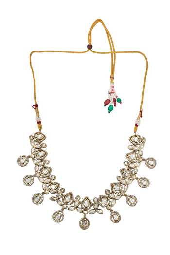 Buy Nazaakat By Samara Singh Gold Plated Embellished Choker Necklace With Earrings Online at Aza Fashions Buy_Nazaakat By Samara Singh_Gold Plated Embellished Choker Necklace With Earrings _Online_at_Aza_Fashions