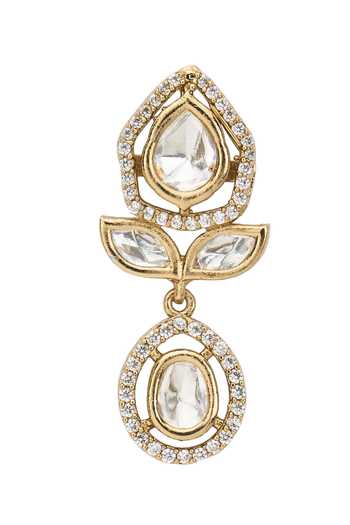 Buy Nazaakat By Samara Singh Gold Plated Embellished Choker Necklace With Earrings Buy_Nazaakat By Samara Singh_Gold Plated Embellished Choker Necklace With Earrings
