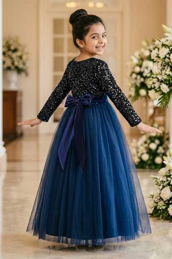 Petite Pomme Placement Embroidered Dress