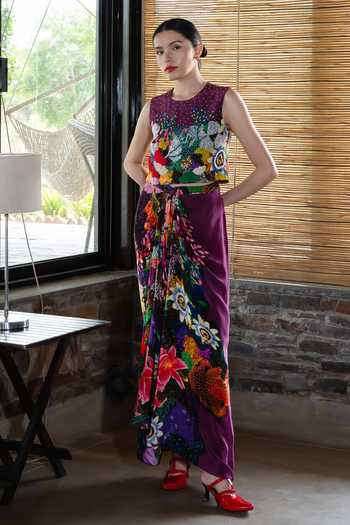 Amka Ladybug Embroidered Top & Skirt Set 