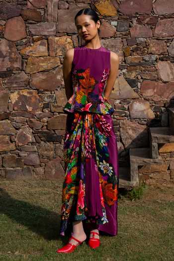 Amka Nectar Printed Skirt Set 