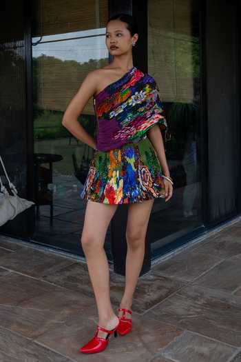 Amka Noi Noi Printed Blouse & Skirt Set 