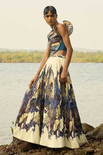 Amka Canacona Printed Skirt Set 