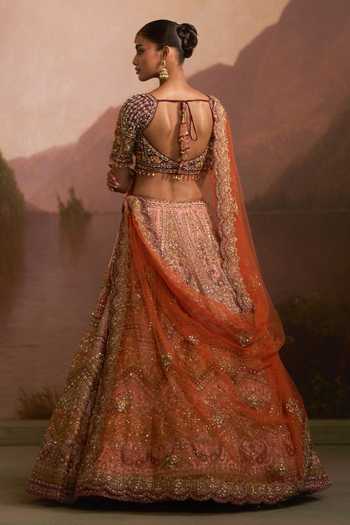 Angad Singh Gidha Embroidered Organza Lehenga Set 
