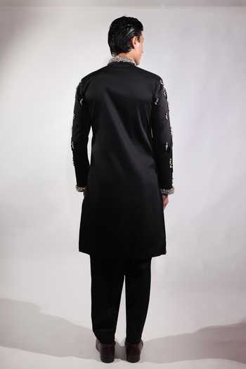 Jubinav Chadha Shell Work Fringed Embroidered Kurta Set 