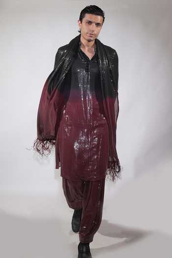 Jubinav Chadha Ombre Sequin Work Kurta Set 