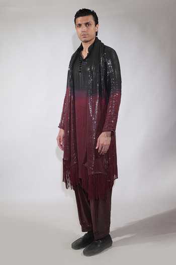 Shop Jubinav Chadha Black Georgette Ombre Sequin Work Kurta Set Online at Aza Fashions Shop_Jubinav Chadha_Black Georgette Ombre Sequin Work Kurta Set _Online_at_Aza_Fashions