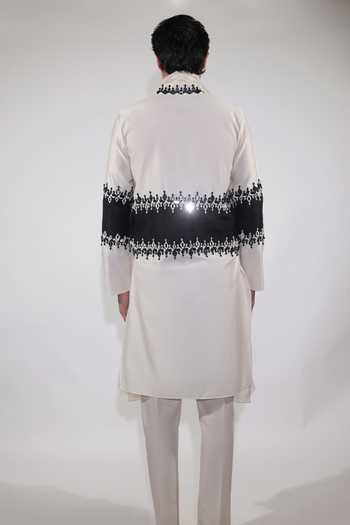 Jubinav Chadha Mirror Embroidered Kurta Set 