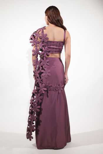Jubinav Chadha Pre-Draped Saree With Embroidered Blouse 