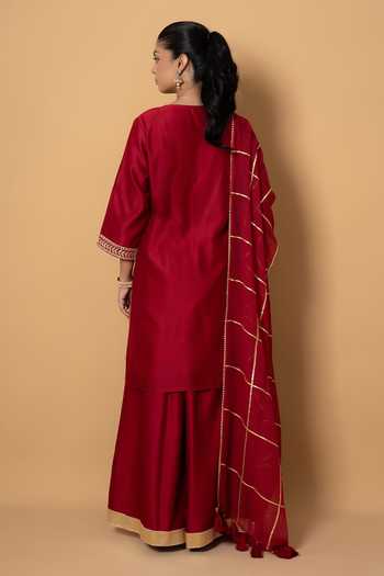 Kameez Gota Patti Kurta Sharara Set