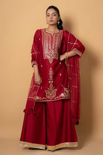 Kameez Gota Patti Kurta Sharara Set
