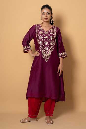 Kameez Embroidered Kurta & Pant Set 