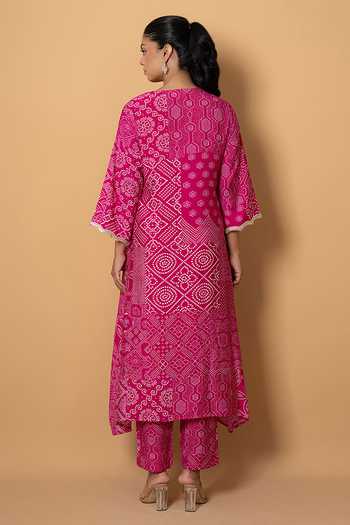 Kameez Bandhani Print Kurta & Pant Set
