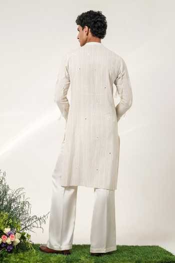 Shwetanga Tassel Embroidered Kurta Set 