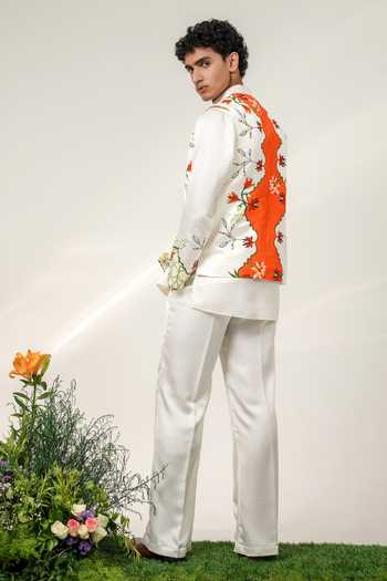 Shwetanga Eden Patchwork Bandhgala & Kurta Set 
