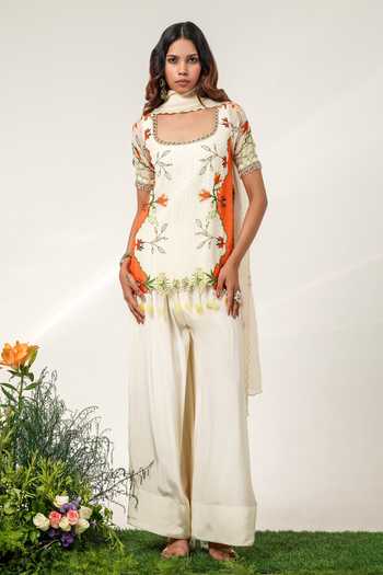 Shwetanga Mosaic Canvas Print Kurta Set