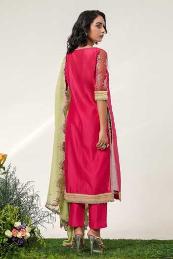 Shwetanga Garden Embroidered Kurta Set