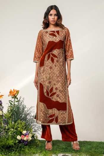 Shwetanga Royal Patchwork Kurta & Pant Set
