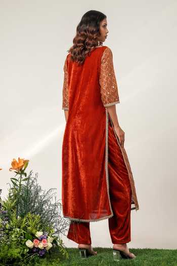 Shwetanga Royal Patchwork Kurta & Pant Set
